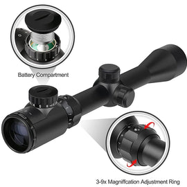 Hunting Riflescope Optical Scope Green Red Illuminated