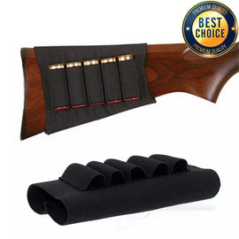 5 Rounds 12 Gauge Shotgun Buttstock Ammo Pouch Shell Holder